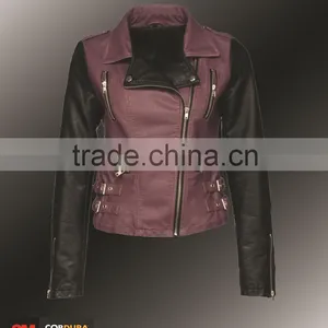 Leather Motorcycle Jacket / Fashion Jacket/ Motorbike Leather Jacket thumbnail-1