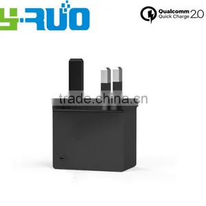 UK EU, US Plug Qualcomm Certified Quick Charge QC 3.0 /2.0 Wall Charger Passed UL, ETL, FCC, CE thumbnail-4