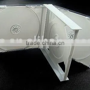 23MM Quad 4 Discs Jewel CD Packaging Case With White Tray thumbnail-1