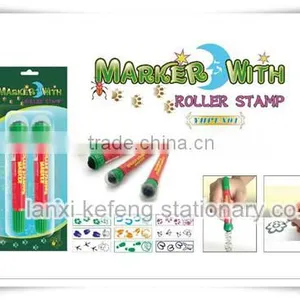 Marker Pen With Rolling Stamp thumbnail-1