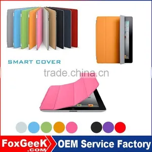Fashionable Silk Fiber Tablet Cover Case for Ipad 2 3 4 With Smart Cover Magnetic Sleep / Wake up Features Hot Selling i thumbnail-1