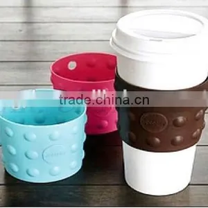 2015 New Anti-slip Cup Cover Silicone Rubber Cup Sleeve With High Temperature Resistant thumbnail-2