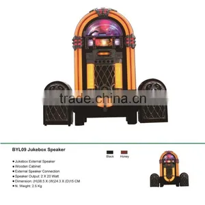 Retro Jukebox Speaker Wooden Cabinet 2 X 20Watt - Speaker Amplifier thumbnail-1