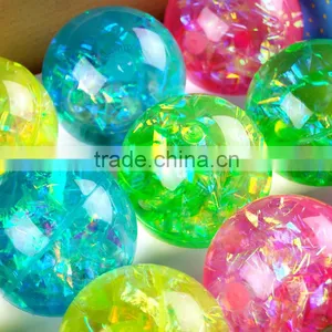 Funny Cool Children's Toys Lead Crystal Elastic Ball Flash Bouncing Ball With Cute Small Fish thumbnail-1