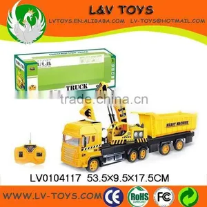 4CH Radio Control Tractor Trailer Trucks With Light thumbnail-1