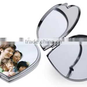 Sublimation Heat Transfer Printing Heart Makeup Mirror ,cosmetic Mirror thumbnail-2