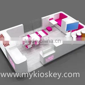 Factory Made Nail Kiosk | Shopping Mall Nail Kiosk Design | Manicure Table With Nail Dust Collector for Sale thumbnail-1