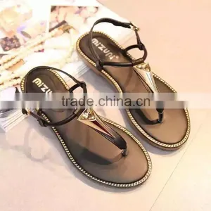 2016 Fashion Flat Sandals Designs For Women Sandal Shoe thumbnail-3