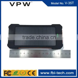 2016 New Design Factory Wholesale Portable 10000mAh Solar Power Bank With Clip thumbnail-1