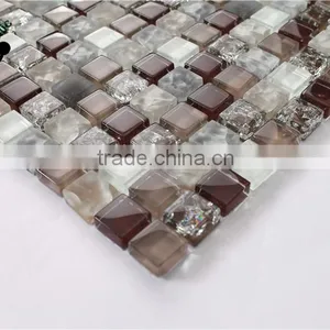 SMS09 3D Material Mixed Mosaic Crystal Wall Mosic Stone Mosaic for Wall thumbnail-4