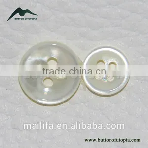 18L 14L 4 Holes Real White Mother of Pearl Shirt Buttons With Logo Engraved on thumbnail-1