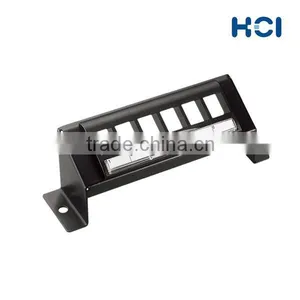 6 Port Front-Access 30 Degree Blank Angle Patch Panel for A/V Insert thumbnail-2