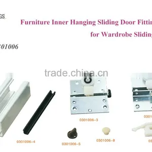 Furniture Hardware Wardrobe Sliding Closet Door Hanging Roller Hardware Fittings System thumbnail-1