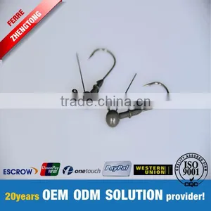 Plain 1/8 OZ Weedless Jig Heads Made From 100% Raw Tungsten thumbnail-1