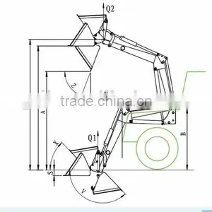 New Design Hydraulic Operating Good Quality Tractor Use Back Hoe Digger Excavator With Swing 180 Degree thumbnail-6