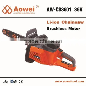 36v 5Ah 650w Brushless Li-Ion Chainsaw Industrial Log Splitters Machine Portable Cordless Wood Cutting Saw CS3601 With CE GS thumbnail-1