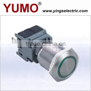 YUMO CE Certification LA19-BJS Delta Bring Metal Ring With Lamp Button Switch thumbnail-1