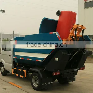 Box Volume 3000L Self-loading Garbage Truck Collecting Rubbish thumbnail-1
