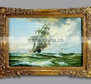 European Classical Wooden Antique Frame Oil Painting thumbnail-1