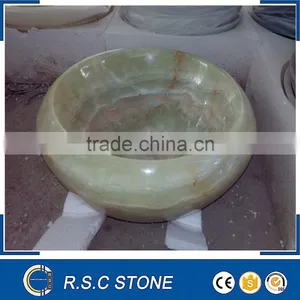 Green Onyx Marble Bathroom Sink With Competitive Price thumbnail-1