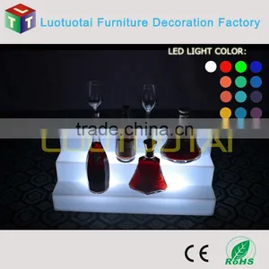 Unbroken High Quality PE LED Light up Wine Holder/strong Plastic Wine Display/bar Furniture LTT-SF05A thumbnail-3