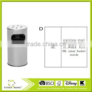 Innovation! Outdoor STORE MORE Stainless Steel Trash Can thumbnail-2