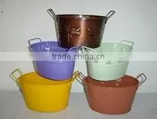 Rounded Garden Planters With Assorted Designs and Colors, Modern Look for House and Garden Planters thumbnail-1