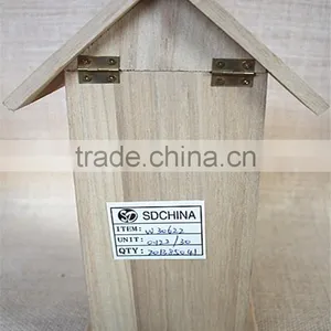Handmade Crafts Wood Room Toy Wooden Bird Nest Packaging Sticky Window Wood Toys With Heartshapeed Window thumbnail-6