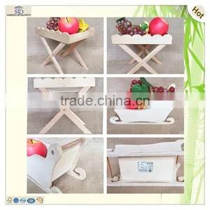 Craft Legs Holder Waving Edge Wooden Bed Tray thumbnail-6
