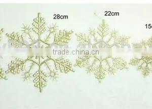 15051805 Plastic Glitter Christmas Hanging Ornament Snowflake thumbnail-1