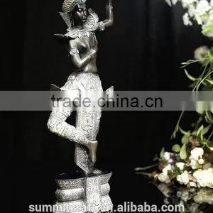 Southeast Dancing Antique Resin Bronze Buddha Statue thumbnail-2