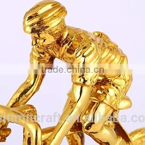 Custom Goldern Resin Bicycle Sports Trophies New Designs Award thumbnail-5