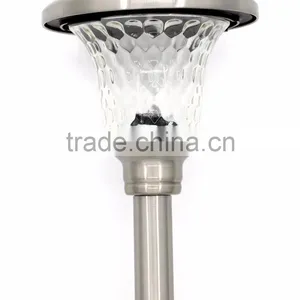 9pk Stainless Steel Solar Path Light Outdoor LED Landscape Lawn Garden Lamp - 158 mm thumbnail-3