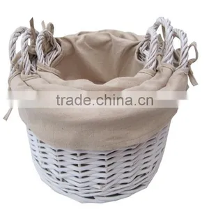 White Wicker Basket Product Type Baby Shower Gifts Used Small Wicker Shower Basket thumbnail-4
