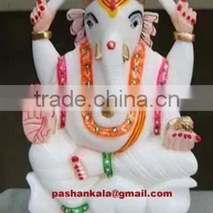 Alabaster Marble Ganesha Statue thumbnail-1
