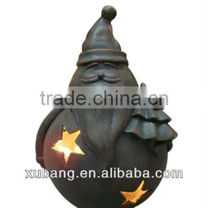 Traditional Sandstone Coppery Finish Christmas Decoration Santa thumbnail-2