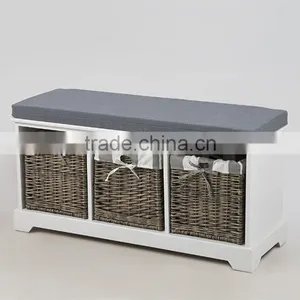 Wooden Indoor White Louvered Doors Shoe Organizer thumbnail-5