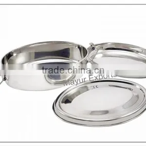 Stainless Steel Lunch Box - Oval Shape thumbnail-2