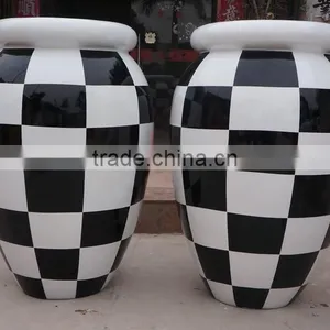 Large Fiberglass Modern Garden Pot thumbnail-1