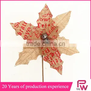 Bulk Buy Christmas Decorations Handmade Decorative Jute Flowers thumbnail-1