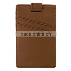 RFID Blocking Genuine Slim Leather Wallet Credit Card Case Sleeve Card Holder With Painted Edges thumbnail-3