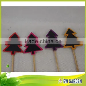 Decorative Painted Green Natural Bamboo Flower Pot Stick and Pendant thumbnail-4