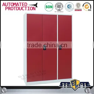 Metal Locker Wardrobe Two Doors Steel Locker With Mirror thumbnail-6