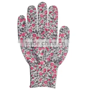 NMSAFETY 13 Gauge Camouflage Liner pu Glove for Gardening thumbnail-1