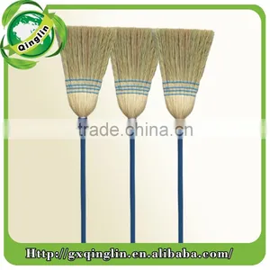 New Product Straw Sorghum Broom With Wooden Handle thumbnail-1