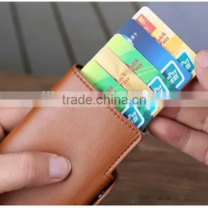 Double Box Pop-up Credit Card Holder Metal Wallet Cash Purse Handbag thumbnail-3