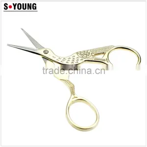61032 Antique Embroidery Crane Shape Craft Thread Household Scissors thumbnail-2