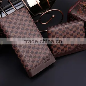 Latticed Leather Wallet for Men thumbnail-1