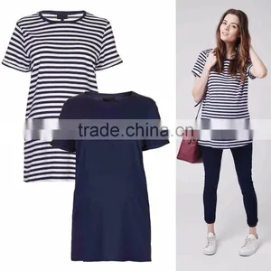 Wholesale Blank Maternity T Shirts Short Sleeve Plain Dyed Women Fashion Clothing thumbnail-1