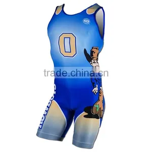 Do Your Own Design Wholesale Cheap Custom Wrestling Singlets thumbnail-1